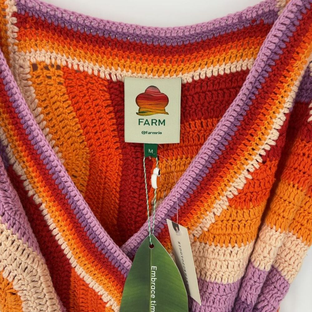 FARM Rio Crochet Mini Dress in Multicolor - Picture 3 of 4